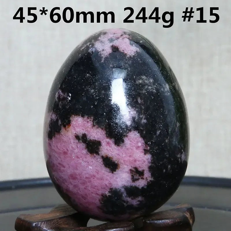 Natural Crystal Plum Tourmaline Stone Egg Ore Specimen Ornaments - CRYSTALOIL