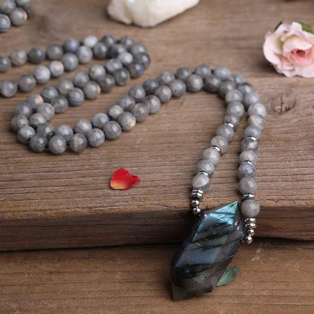 Handmade Labradorite Pendant Necklace - Unique Labradorite Pendant Jewelry - CRYSTALOIL