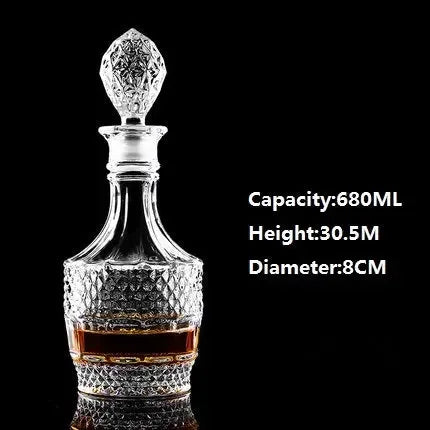 Large Crystal Glass Wine Bottle Creative Red Wine Decanter - CRYSTALOIL