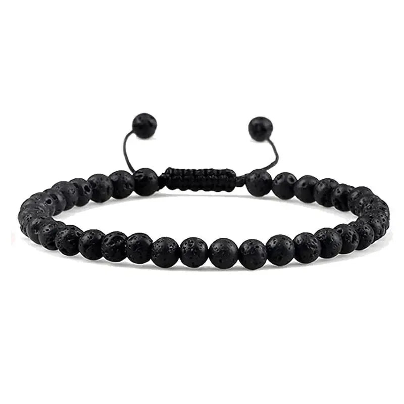 Natural Stone Agate Bead Pop of Color Unisex Bracelet - CRYSTALOIL