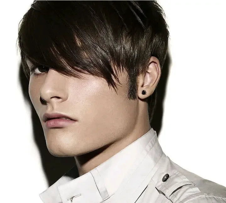 Sterling silver stud earrings four-claw black agate earrings sterling silver jewelry earrings hypoallergenic - CRYSTALOIL