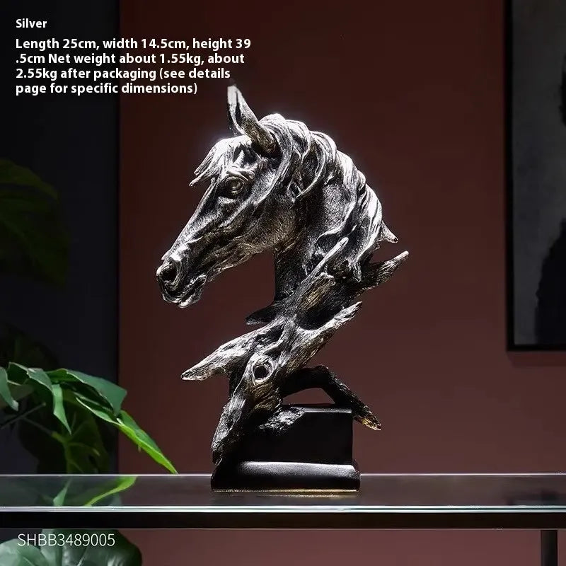 Horse Head Decoration Light Luxury High-end Crystal statue Wine Cabinet Decorations - CRYSTALOIL
