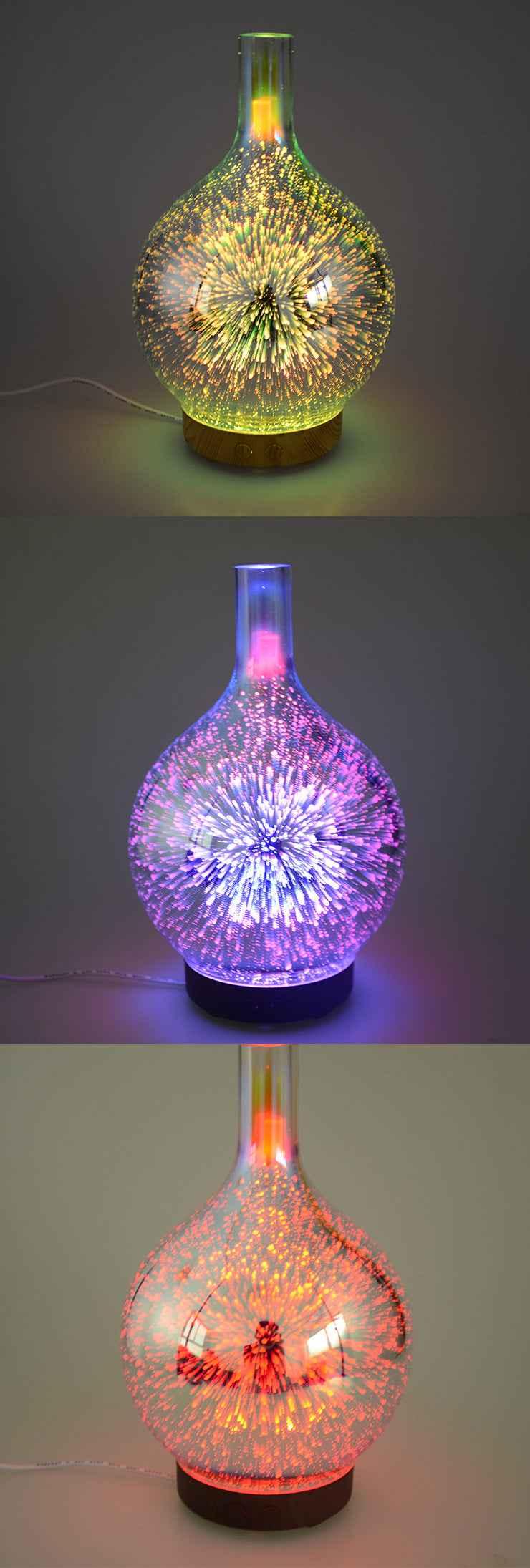 New Firework Ultrasonic Diffuser with Mesmerizing LED Light Display for Ambient Atmosphere - CRYSTALOIL
