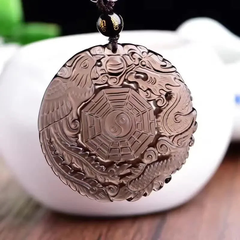 Obsidian pendant necklace - CRYSTALOIL