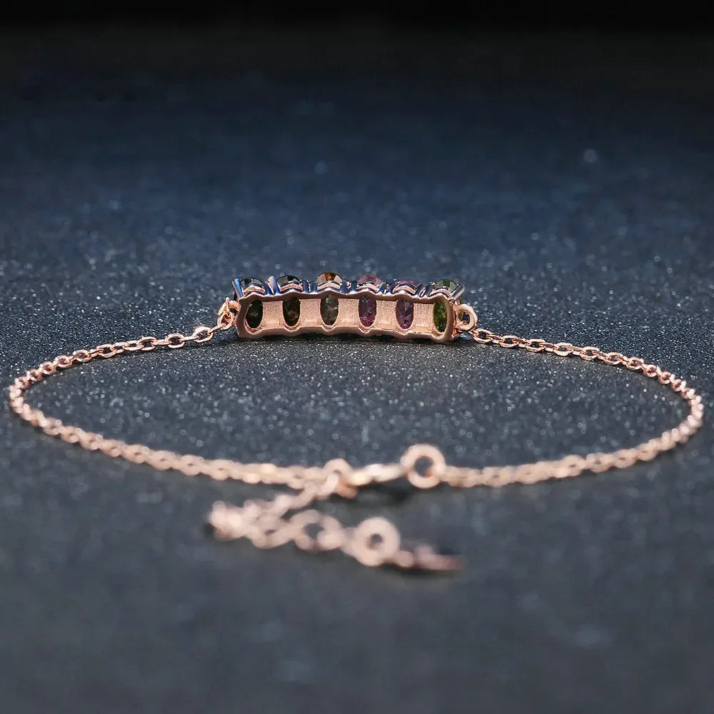 Natural tourmaline bracelet - CRYSTALOIL