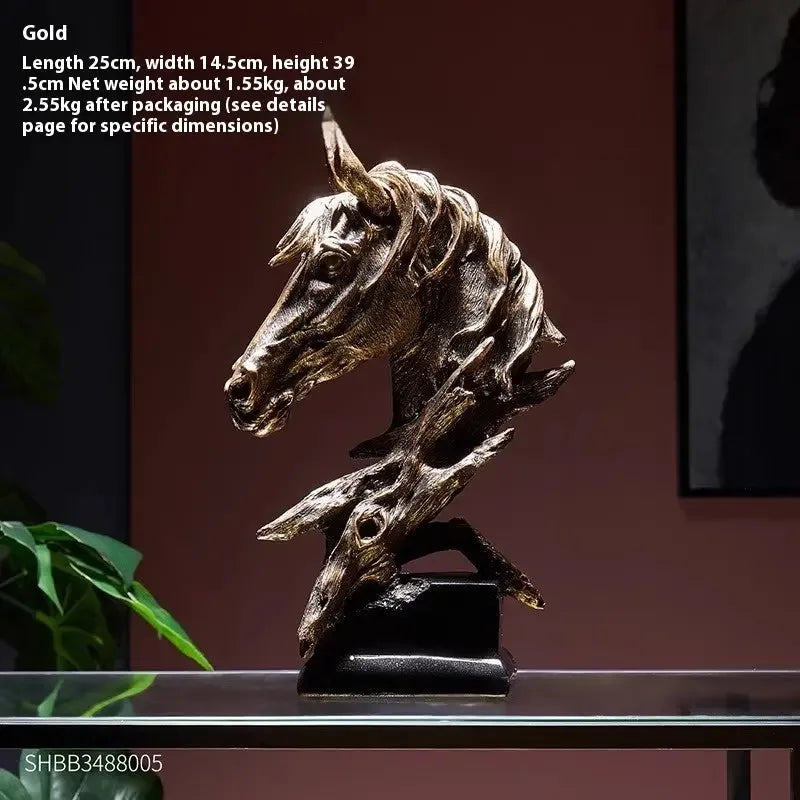 Horse Head Decoration Light Luxury High-end Crystal statue Wine Cabinet Decorations - CRYSTALOIL
