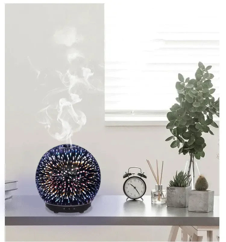 3D Glass 250ML Colorful Aroma Diffuser, combining functionality with aesthetic appeal, - CRYSTALOIL
