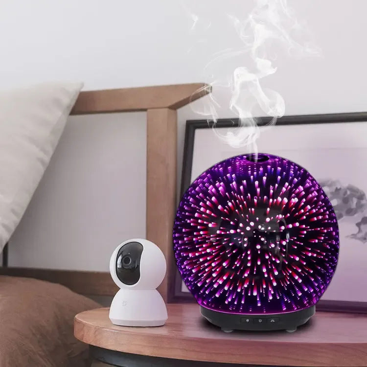 3D Glass 250ML Colorful Aroma Diffuser, combining functionality with aesthetic appeal, - CRYSTALOIL
