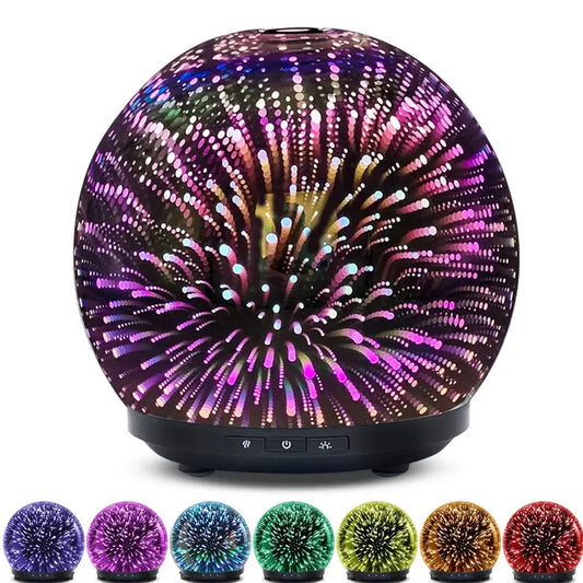 3D Glass 250ML Colorful Aroma Diffuser, combining functionality with aesthetic appeal, - CRYSTALOIL