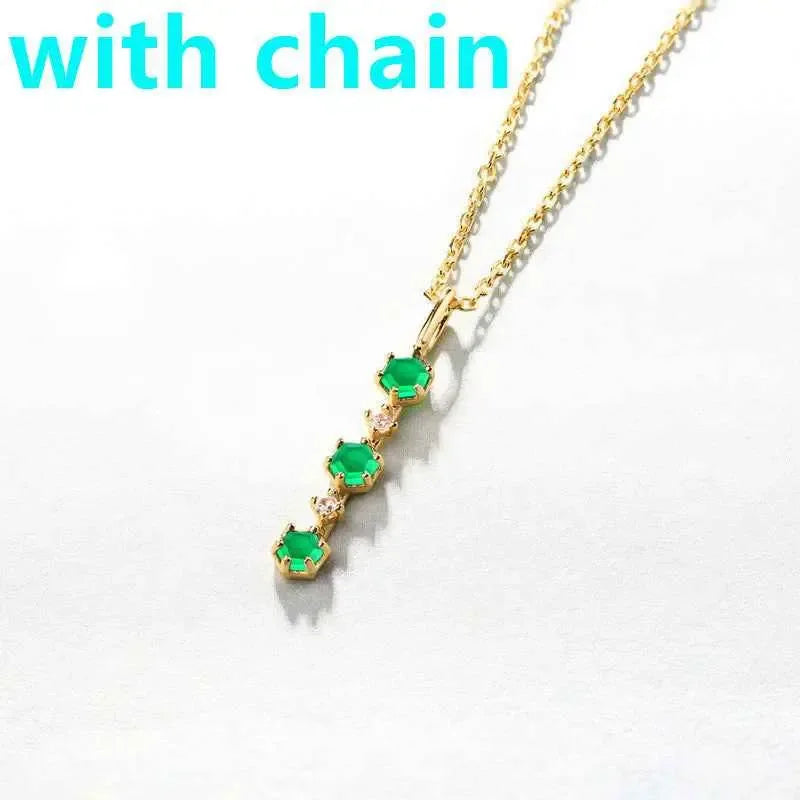 Natural Mozambique Garnet Pendant in Gold-Plated Setting - CRYSTALOIL