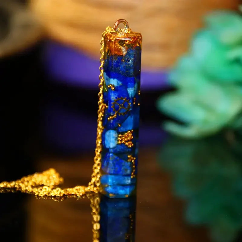 AURA REIKI Orgonite Energy Pendant Transfer Natural Crystal Sweater Chain Men And Women Necklace - CRYSTALOIL