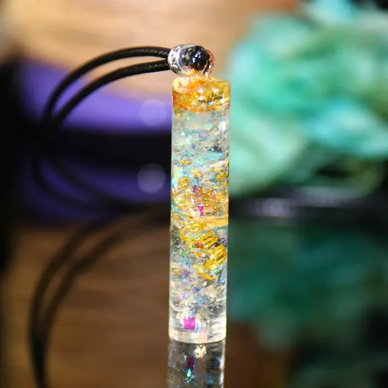 AURA REIKI Orgonite Energy Pendant Transfer Natural Crystal Sweater Chain Men And Women Necklace - CRYSTALOIL