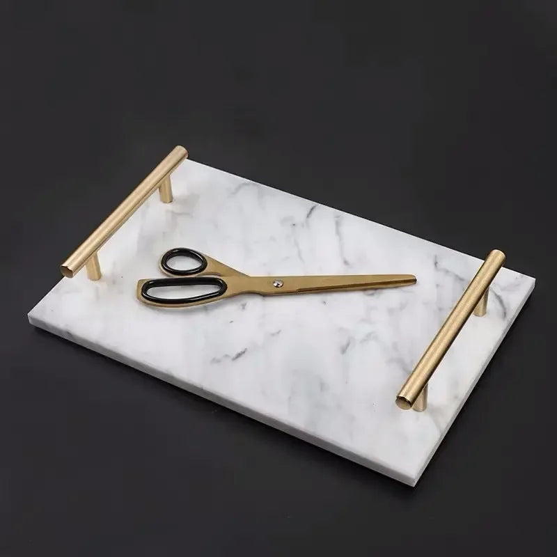 Marble Dessert Pastry Tray Display Tray Jewelry Storage Tray Tray Storage Tray - CRYSTALOIL