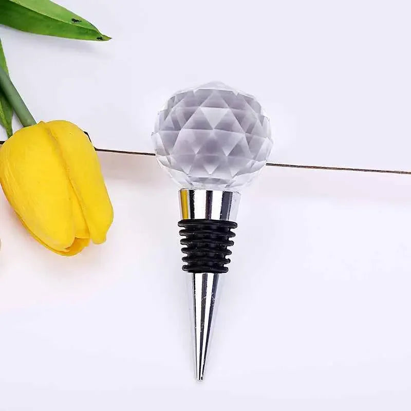 Crystal Ball Wine Stopper - Elegant Modern Closure for Wine Bottles - CRYSTALOIL