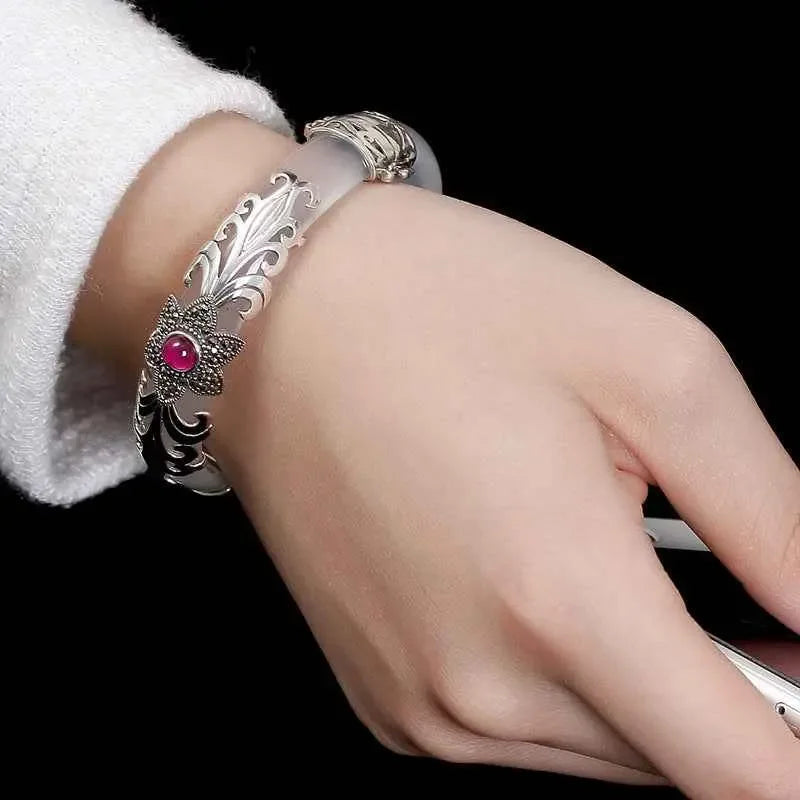 Sterling Silver Marksai Stone Inlay - CRYSTALOIL