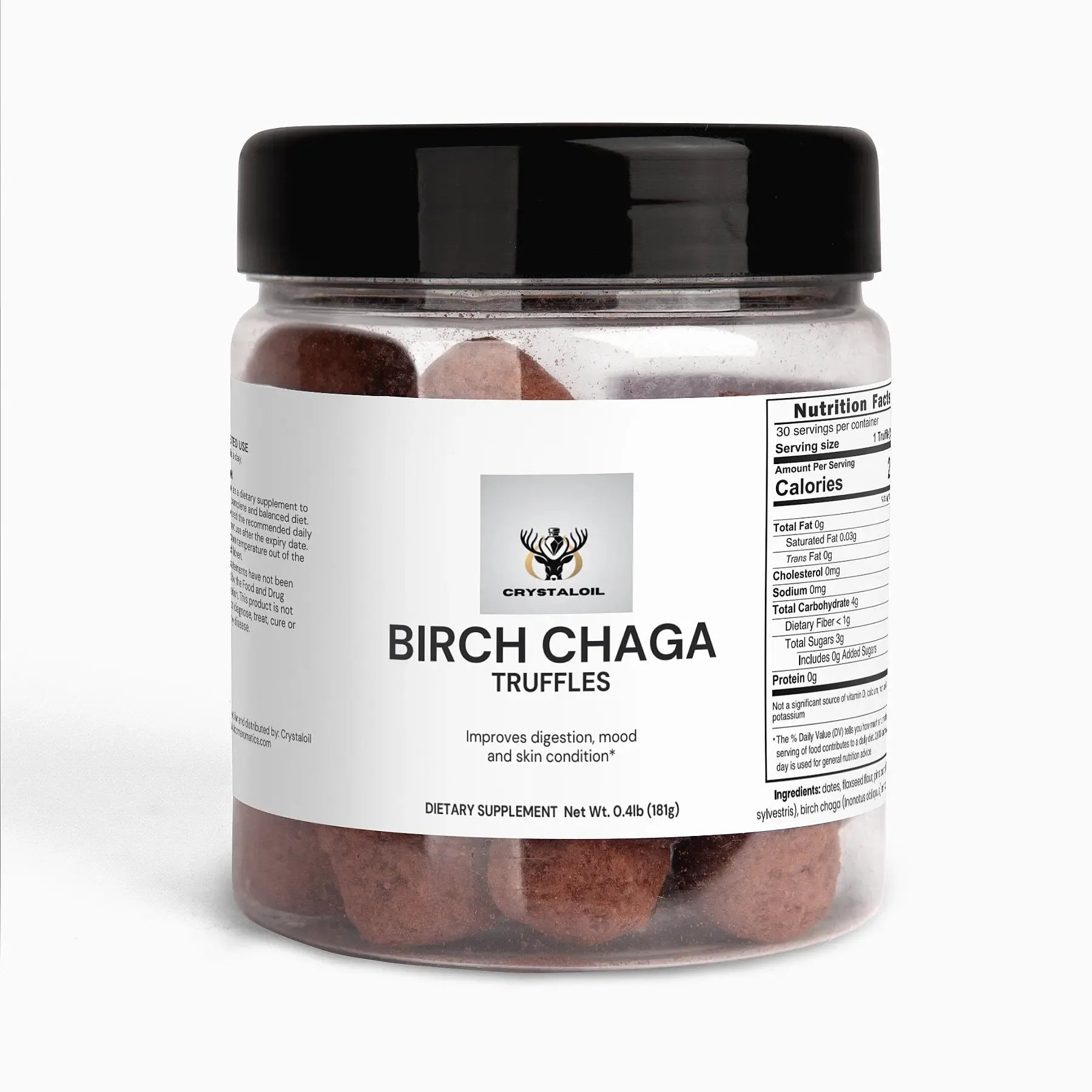 Birch Chaga Truffles, offering a delicious and convenient way to support well-being. - CRYSTALOIL
