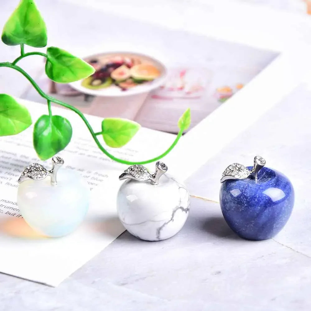 Natural Crystal Apple Colorful Quartz Stone Opal Decoration - CRYSTALOIL