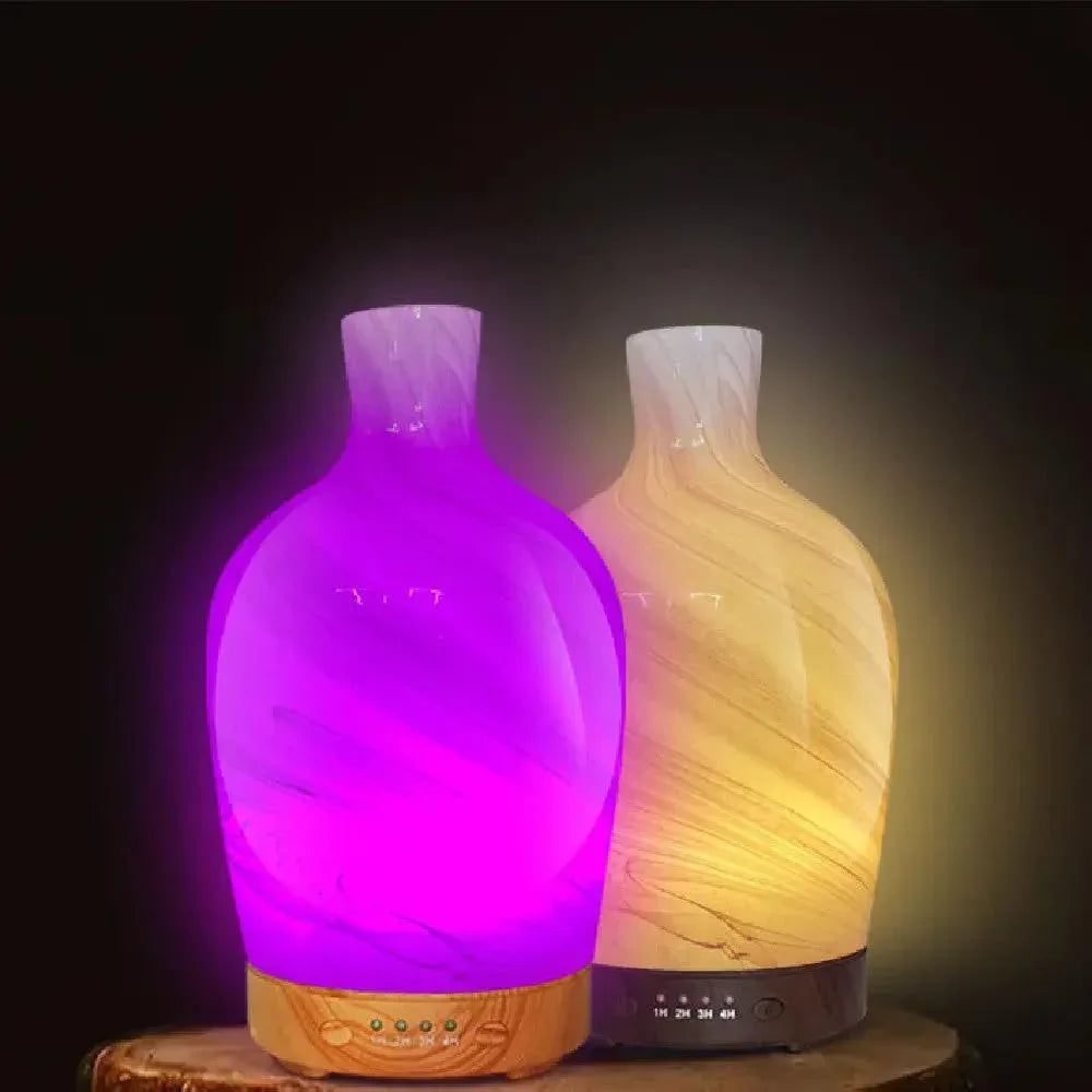 120 Ml3D Art Glass Aroma Diffuser Ultrasonic Humidifier - CRYSTALOIL