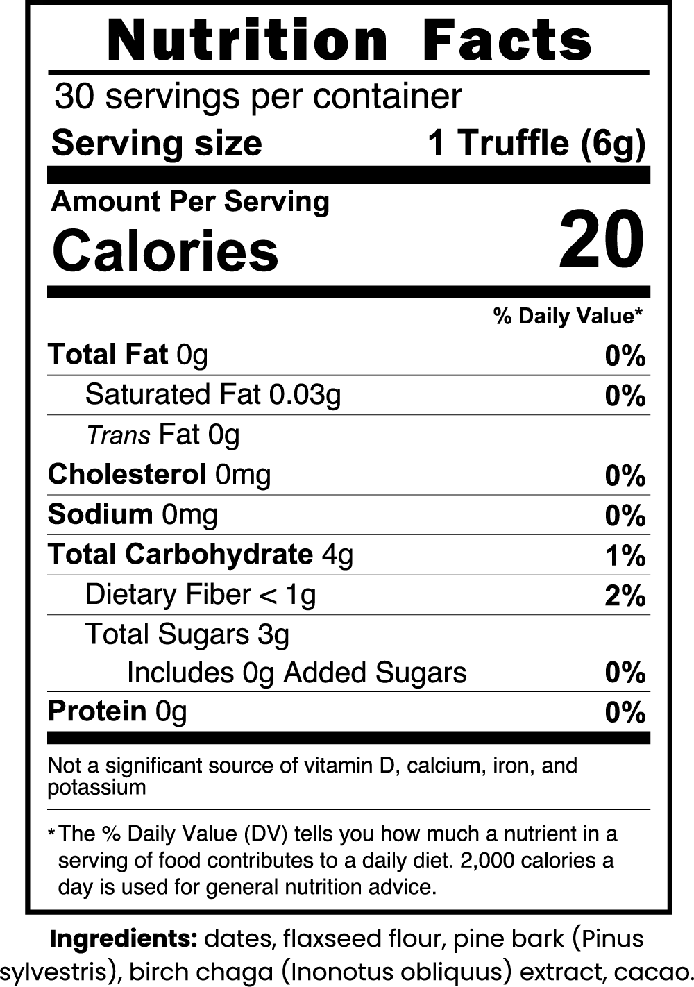 Birch Chaga Truffles, offering a delicious and convenient way to support well-being. - CRYSTALOIL