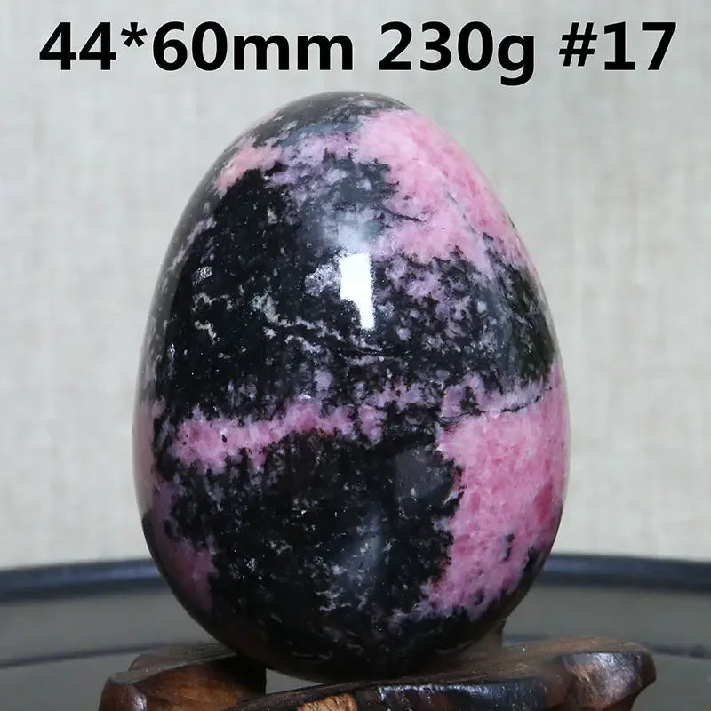 Natural Crystal Plum Tourmaline Stone Egg Ore Specimen Ornaments - CRYSTALOIL