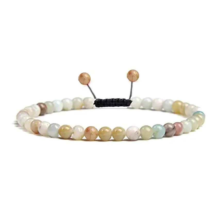 Natural Stone Agate Bead Pop of Color Unisex Bracelet - CRYSTALOIL