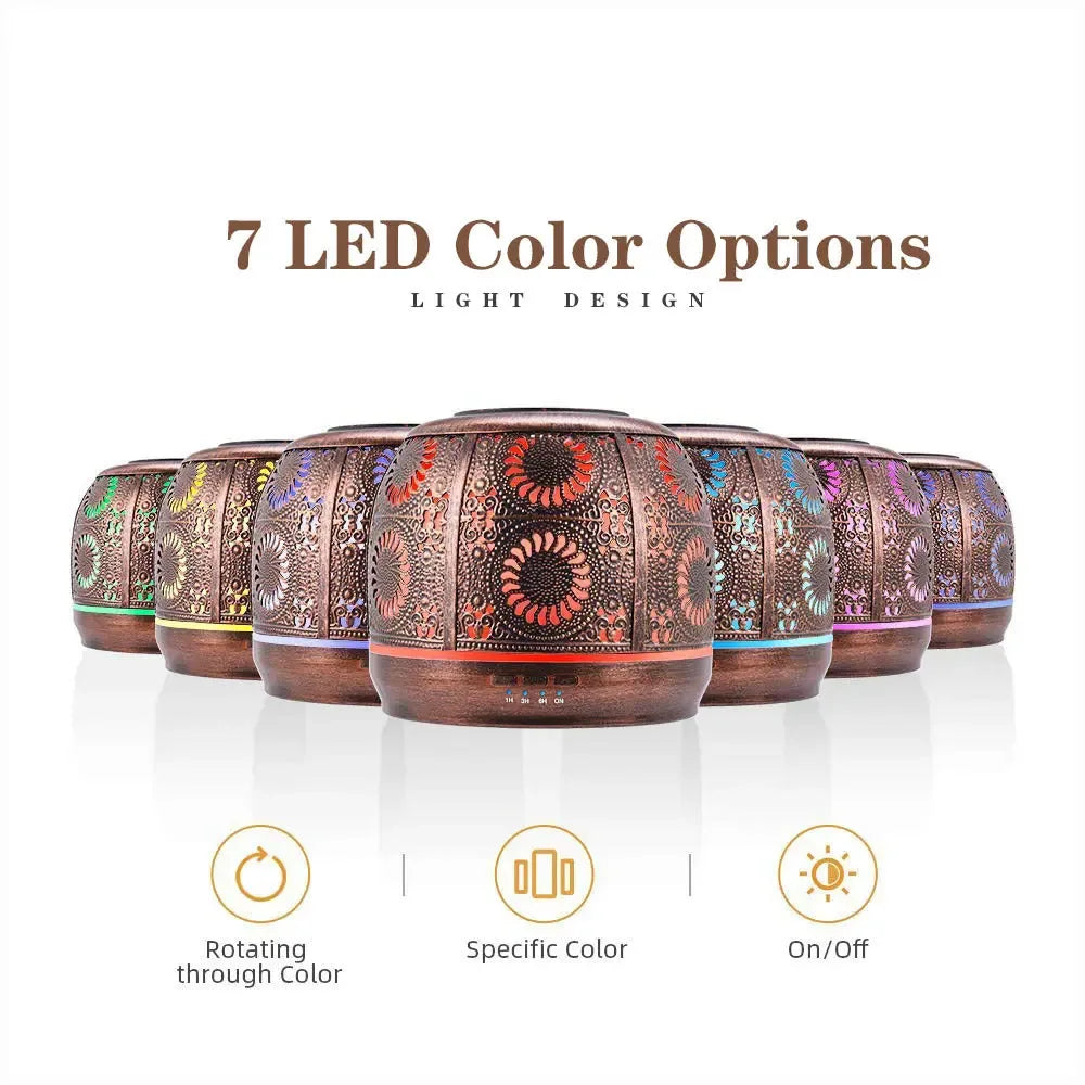 Retro home aroma diffuser, elegantly combines vintage aesthetics with modern functionality, effortlessly infusing your living space with soothing scents - CRYSTALOIL