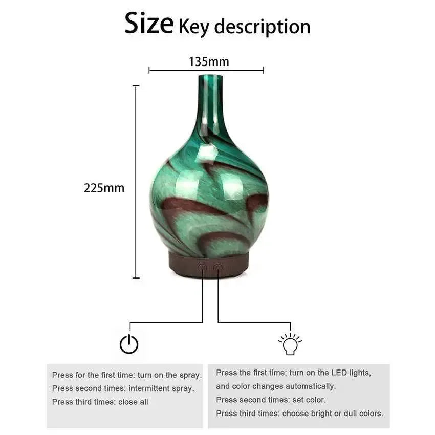 Ceramic Ultrasonic Aroma Diffuser - Enhance Your Space with Tranquil Ink Painting Design - CRYSTALOIL