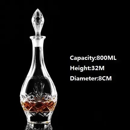 Large Crystal Glass Wine Bottle Creative Red Wine Decanter - CRYSTALOIL