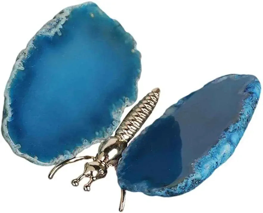 Natural Agate Butterfly Wings Light Luxury Mineral crystal decoration - CRYSTALOIL