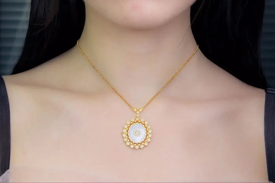 Light Luxury 925 Silver Brushed Pendant Necklace - CRYSTALOIL