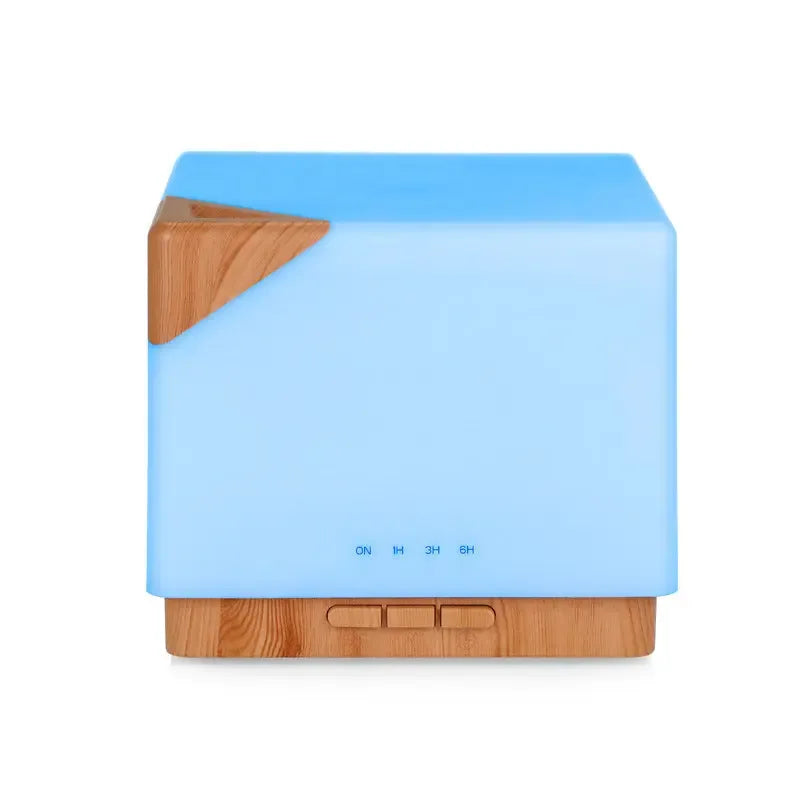 Water Cube Colorful Wood Grain Cold Fog Ultrasonic Humidifier Aromatherapy Machine - CRYSTALOIL