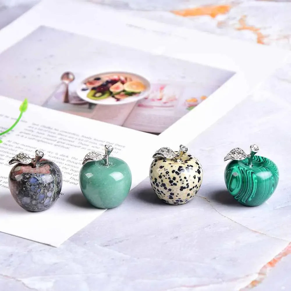 Natural Crystal Apple Colorful Quartz Stone Opal Decoration - CRYSTALOIL