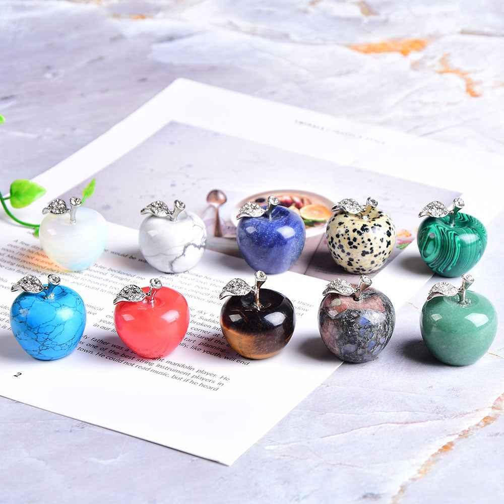 Natural Crystal Apple Colorful Quartz Stone Opal Decoration - CRYSTALOIL