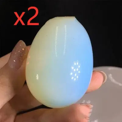 Natural White Crystal Egg Original Opal Stone. - CRYSTALOIL