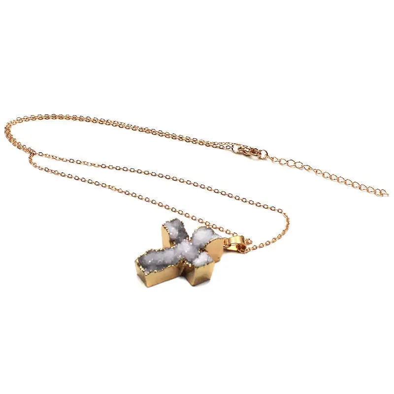 Crystal Cross Necklace Pendant Crystal Cross - CRYSTALOIL