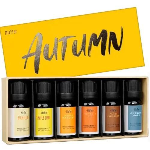 6 Fall Scents for Diffusers, Candles & Soaps (10ml Each) - CRYSTALOIL