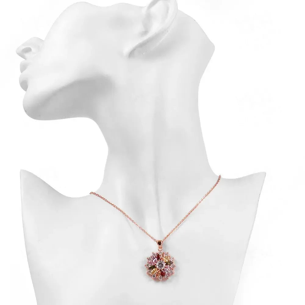 Crystal flower necklace - CRYSTALOIL