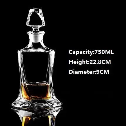 Large Crystal Glass Wine Bottle Creative Red Wine Decanter - CRYSTALOIL