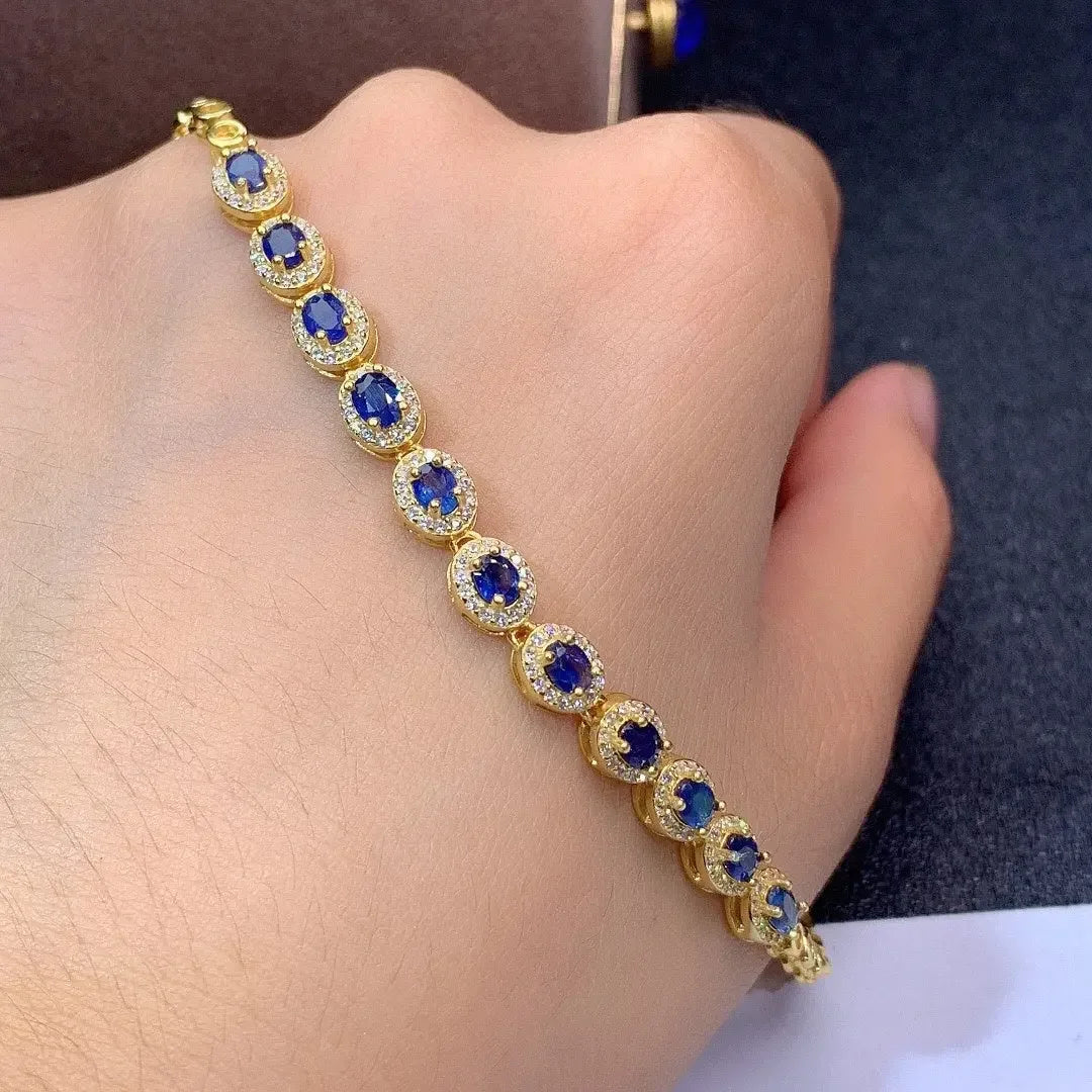 Natural Sri Lanka Sapphire Bracelet Crystals - CRYSTALOIL