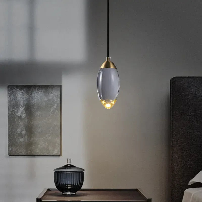 Postmodern All Copper Crystal Chandelier Bedroom - CRYSTALOIL