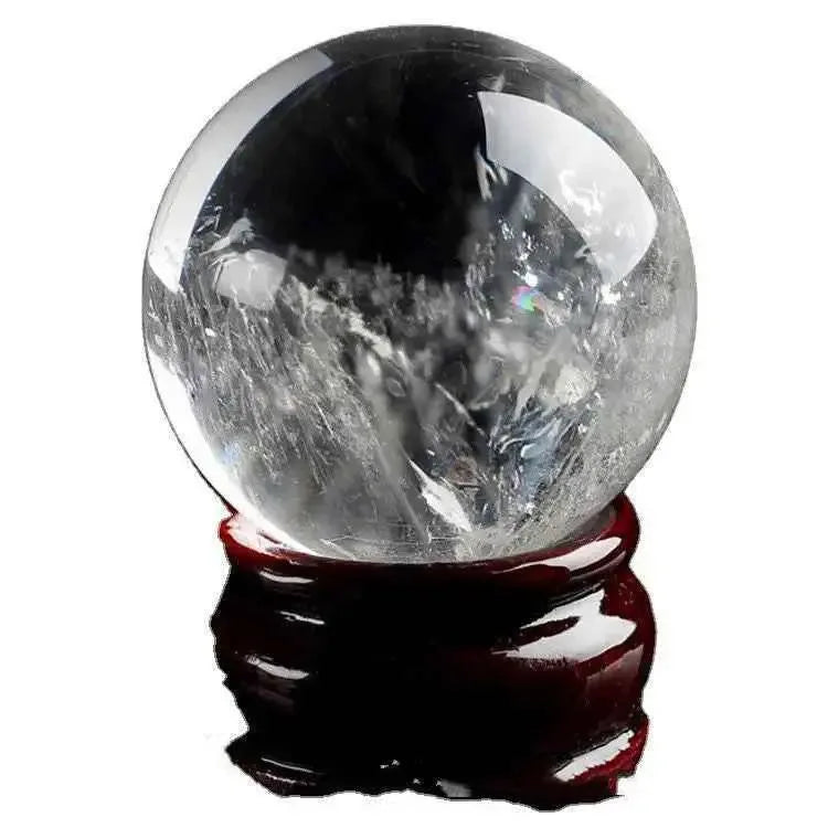 Natural White Quartz Crystal Ball Home Decoration, Transform your space with the enchanting allure of our Natural White Quartz Crystal Ball. - CRYSTALOIL
