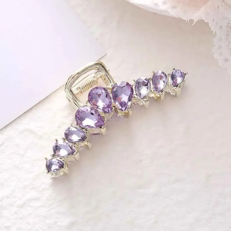 Light Luxury Medium Hair Clip, Female Crystal Elegant Fashion - CRYSTALOIL