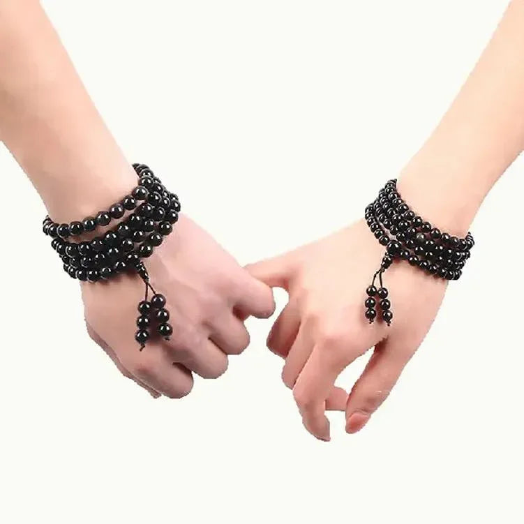 Natural crystal Obsidian rainbow Eye Beads Bracelet - CRYSTALOIL