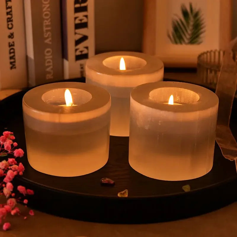 Natural Crystal Candlestick - CRYSTALOIL