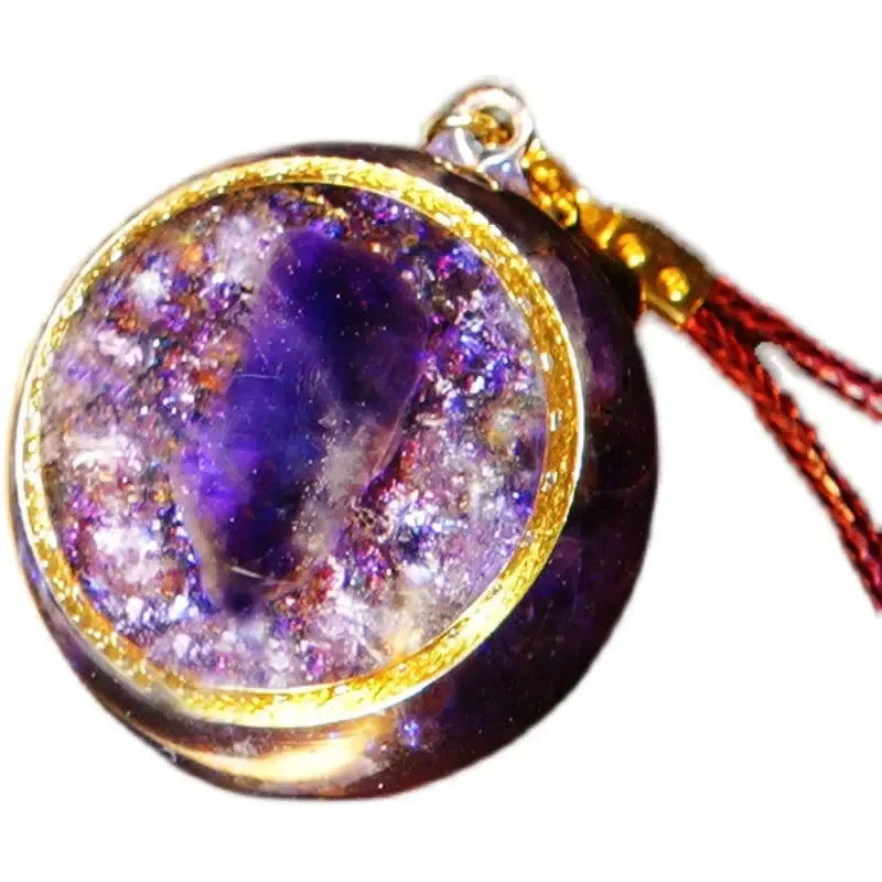 Natural Crystal Sub-graphite Meteorite Reiki Backbone Pendant Sweater Chain Car Hanging - CRYSTALOIL