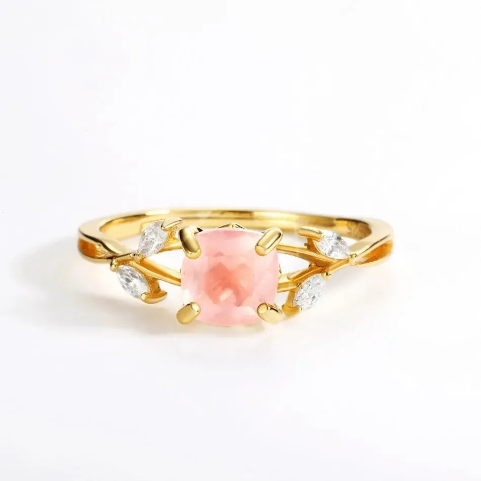 S925 Sterling Silver With Natural Crystal Ring - CRYSTALOIL