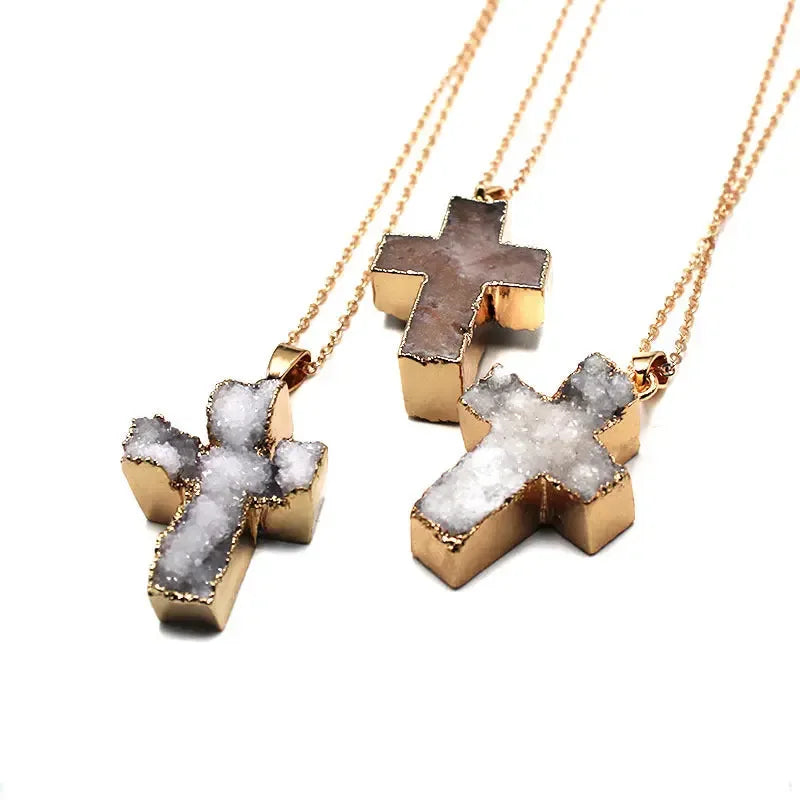 Crystal Cross Necklace Pendant Crystal Cross - CRYSTALOIL