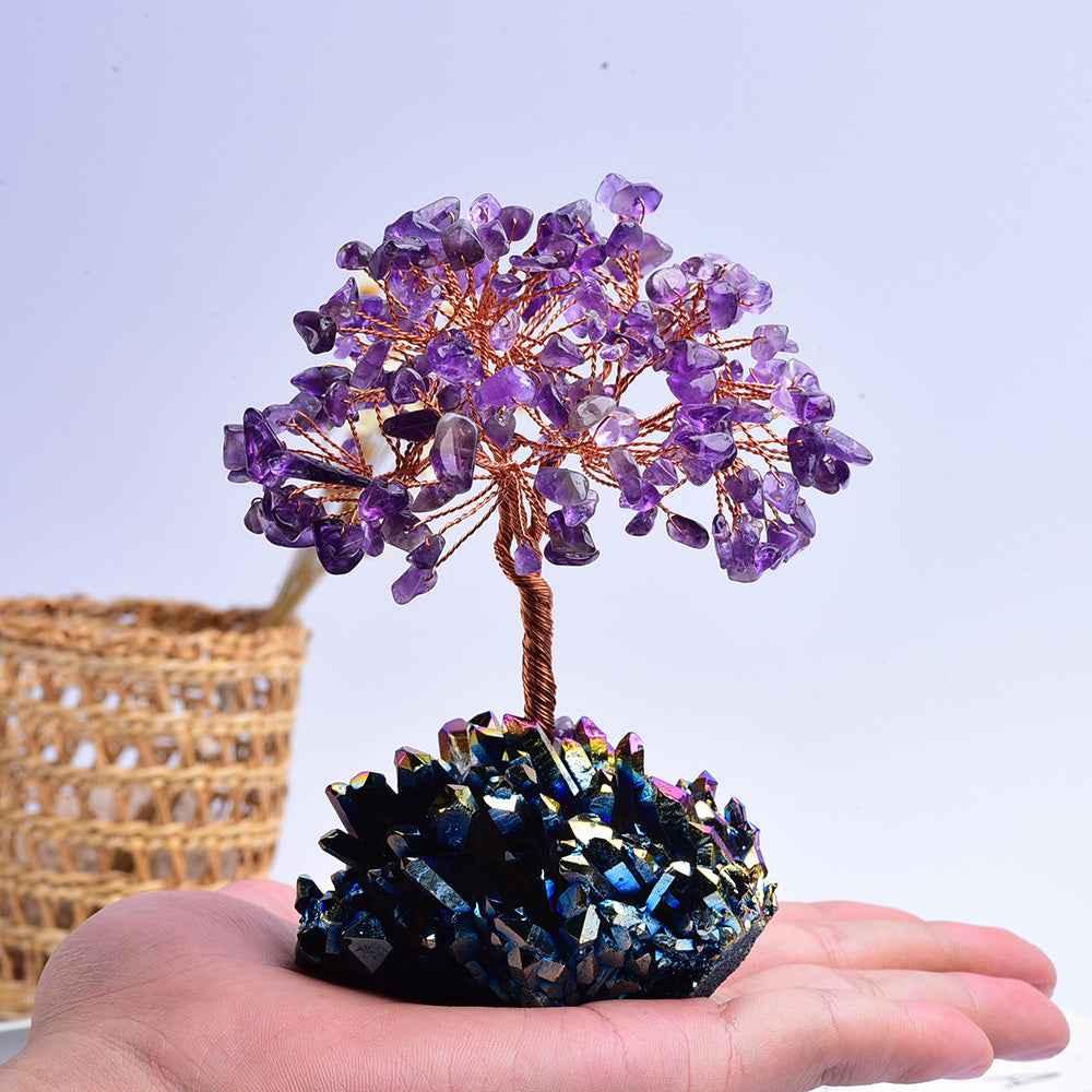 Natural Original Ecological Colorful Cluster Crystal Block Crystal Tree Energy Stone, Natural Original Ecological Colorful Cluster Crystal Block Crystal Tree Energy Stone - CRYSTALOIL