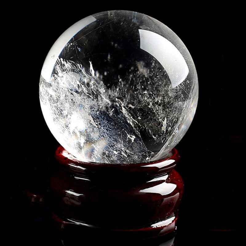 Natural White Quartz Crystal Ball Home Decoration, Transform your space with the enchanting allure of our Natural White Quartz Crystal Ball. - CRYSTALOIL