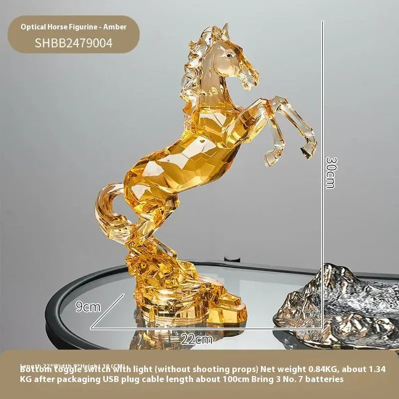 Horse Head Decoration Light Luxury High-end Crystal statue Wine Cabinet Decorations - CRYSTALOIL